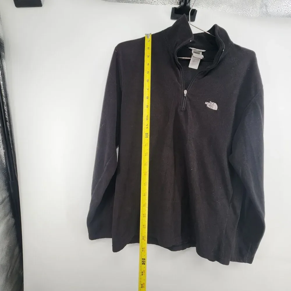 The North Face Men's Size‎ M Black Quarter Zip Fleece Long Sleeve Jacket